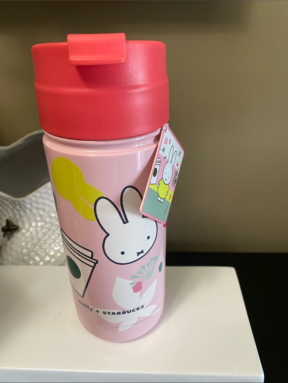 BNWT Starbucks x Miffy Pink Tumbler with Coral Lid